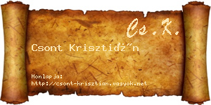 Csont Krisztián névjegykártya