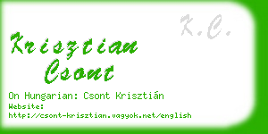 krisztian csont business card